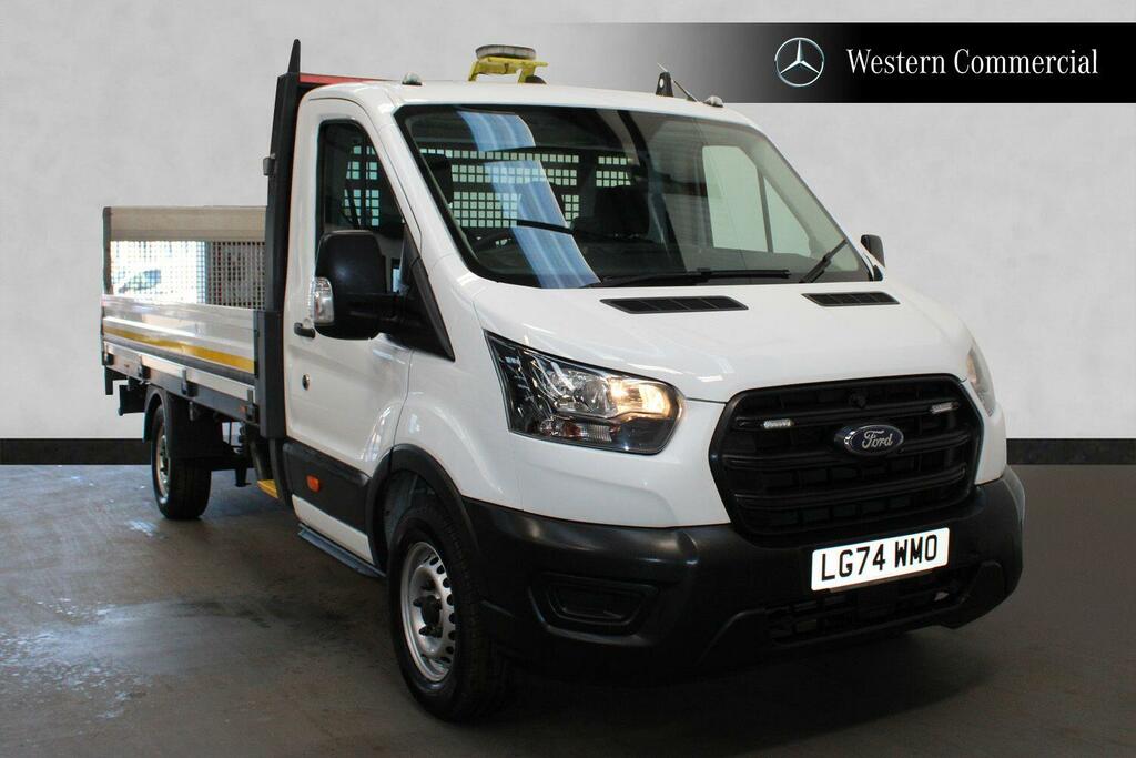 Ford Transit Custom 2.0 350 Ecoblue Leader Dropside White