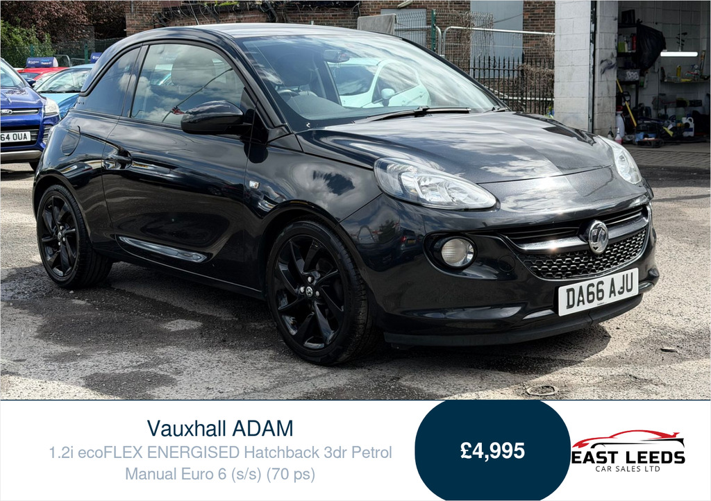 Vauxhall Adam 1.2I Ecoflex Energised Hatchback Black