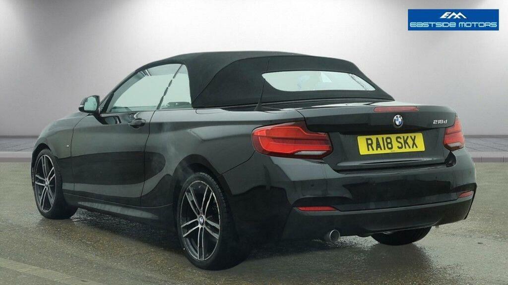 BMW 2 Series Convertible 2.0 218D M Sport Euro 6 Ss RA18SKX Black #3