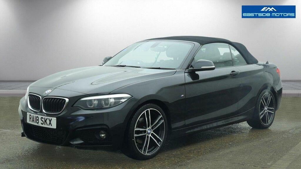 BMW 2 Series Convertible 2.0 218D M Sport Euro 6 Ss RA18SKX Black #2