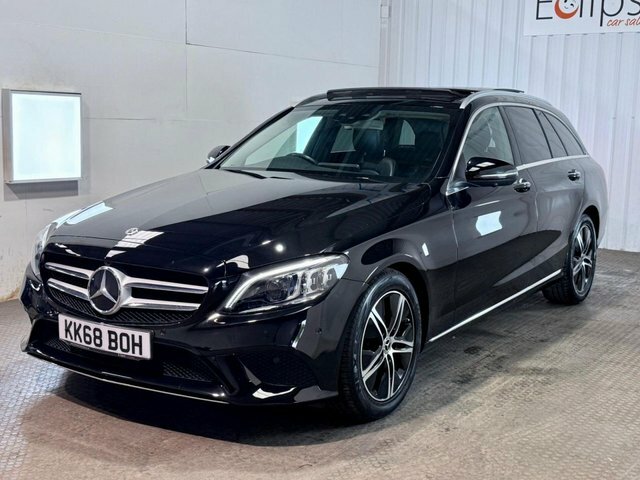 Mercedes-Benz C Class 2019 2.0 C220d Sport Premium Plus Estate Die KK68BOH Black #3