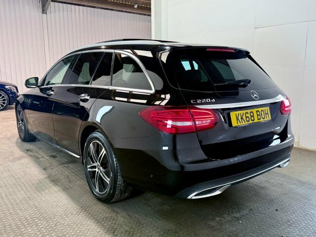 Mercedes-Benz C Class 2019 2.0 C220d Sport Premium Plus Estate Die KK68BOH Black #4