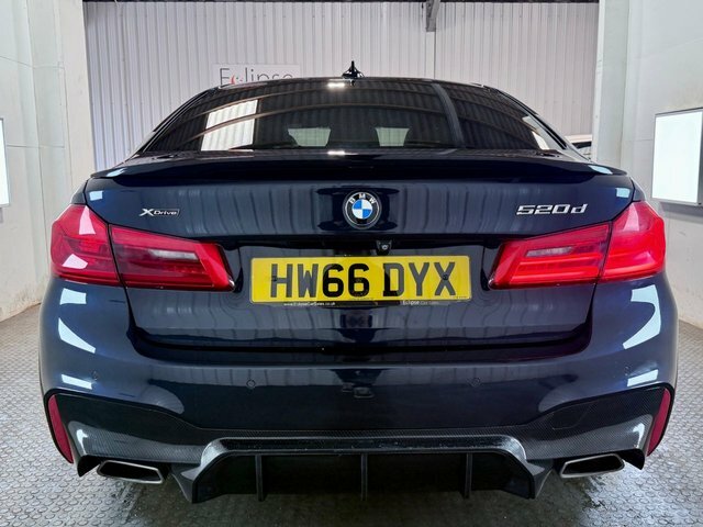 BMW 5 Series 2017 2.0 520D M Sport Saloon Xdriv HW66DYX Black #5
