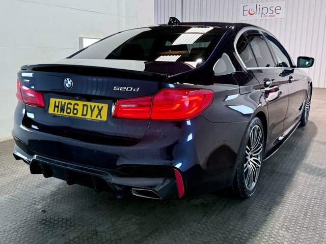 BMW 5 Series 2017 2.0 520D M Sport Saloon Xdriv HW66DYX Black #6