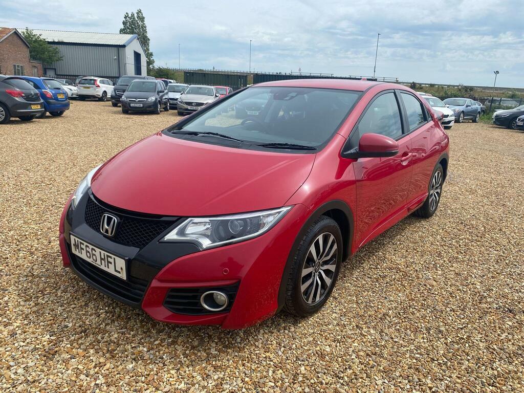 Honda Civic 1.6 I-dtec Se Plus Navi Euro 5 S S MF66HFL Red #6