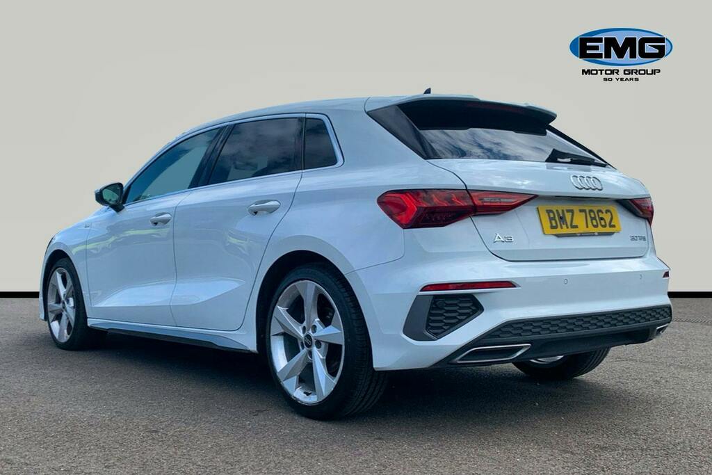 Audi A3 1.0 Tfsi 30 S Line Sportback S Tronic BMZ7862 White #4