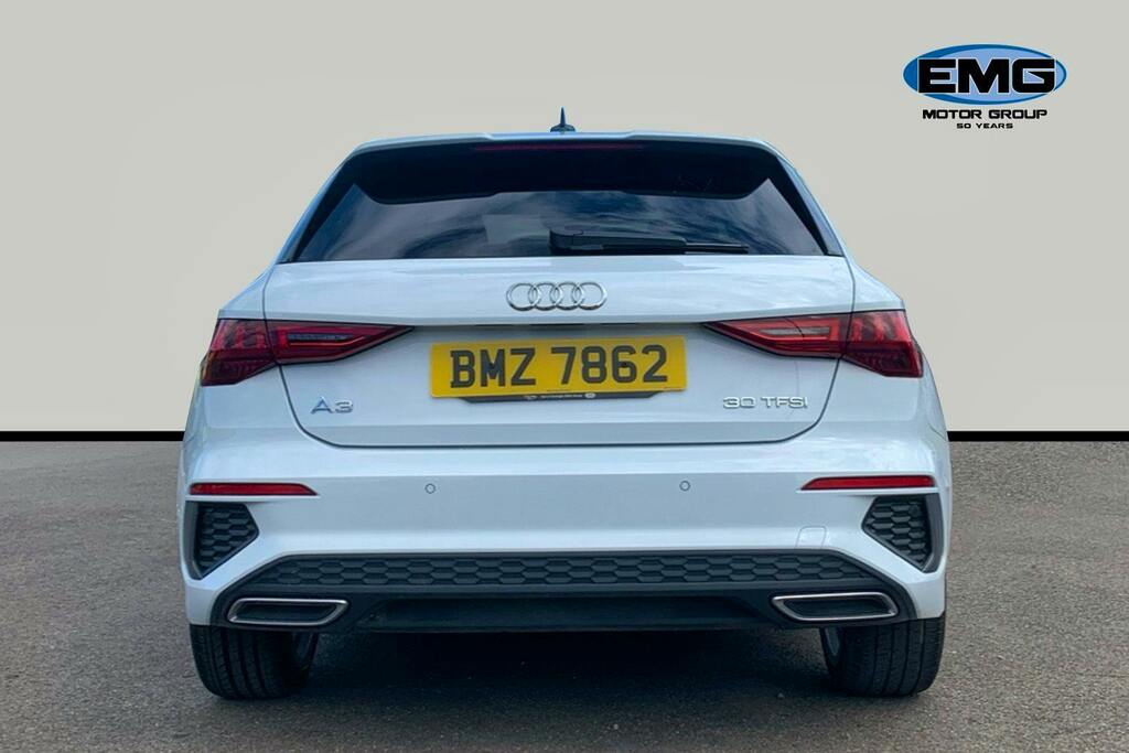 Audi A3 1.0 Tfsi 30 S Line Sportback S Tronic BMZ7862 White #5