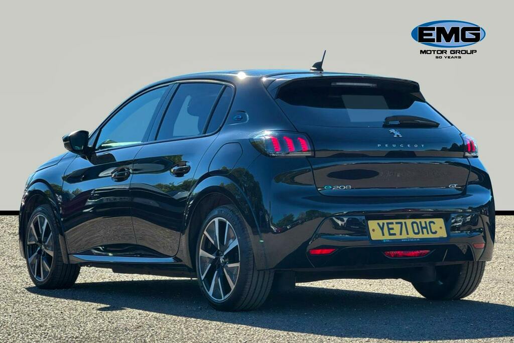 Peugeot e-208 50Kwh Gt Hatchback YE71OHC Black #4