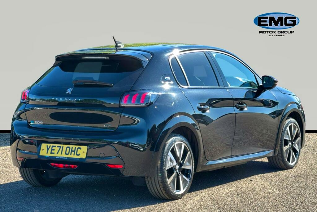 Peugeot e-208 50Kwh Gt Hatchback YE71OHC Black #6