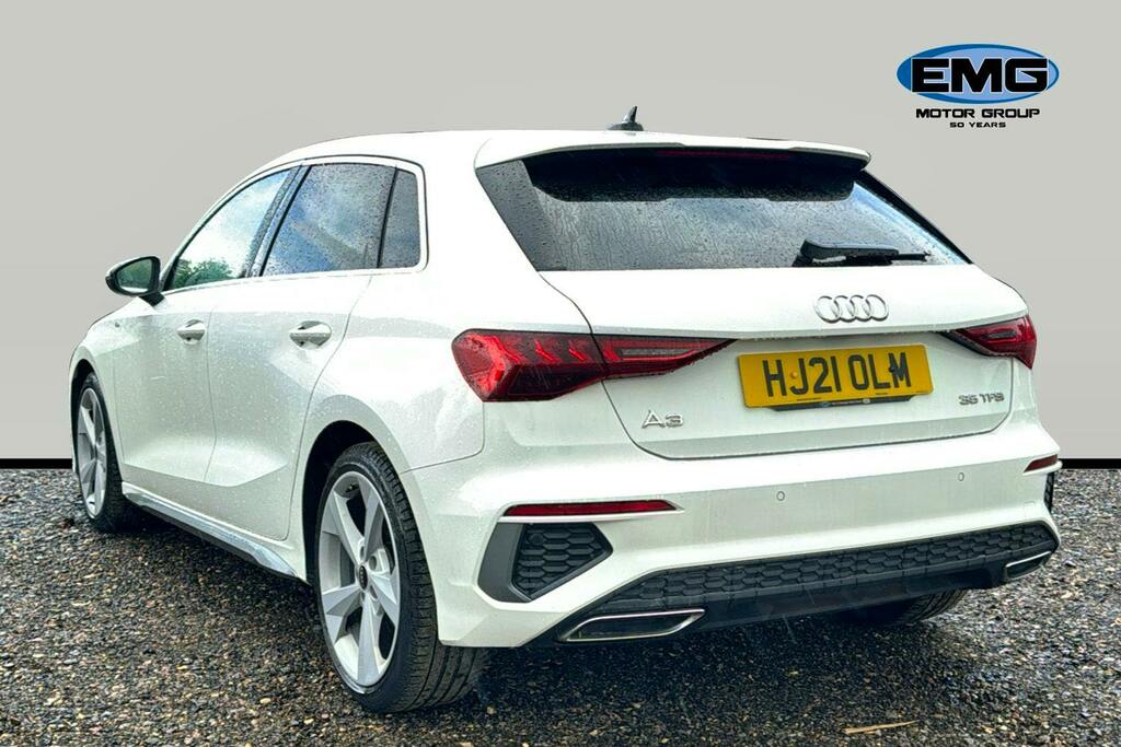 Audi A3 1.5 Tfsi 35 S Line Sportback S Tronic HJ21OLM White #4