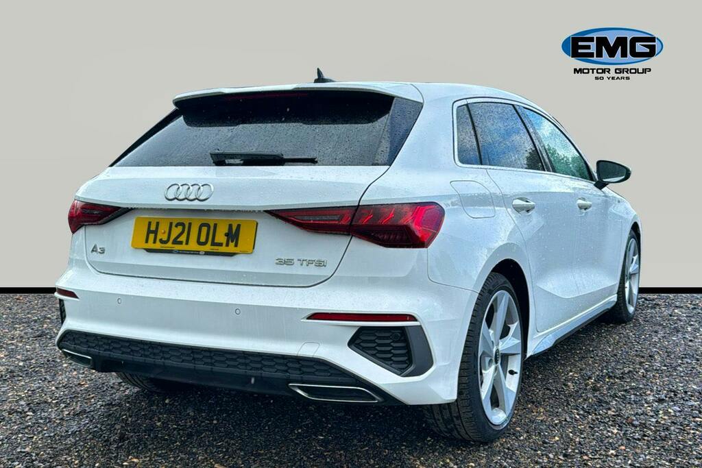 Audi A3 1.5 Tfsi 35 S Line Sportback S Tronic HJ21OLM White #6
