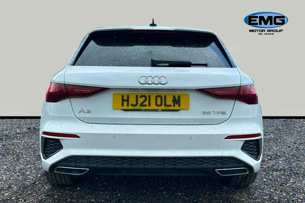 Audi A3 1.5 Tfsi 35 S Line Sportback S Tronic HJ21OLM White #5