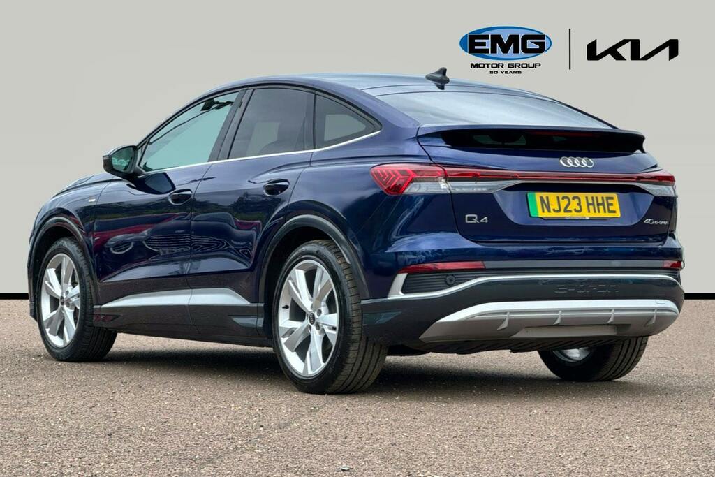 Audi Q4 E Tron 40 S Line Sportback 82Kwh NJ23HHE Blue #4