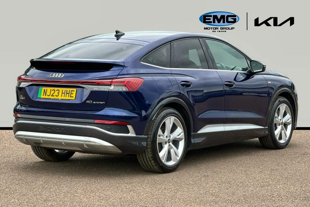 Audi Q4 E Tron 40 S Line Sportback 82Kwh NJ23HHE Blue #6