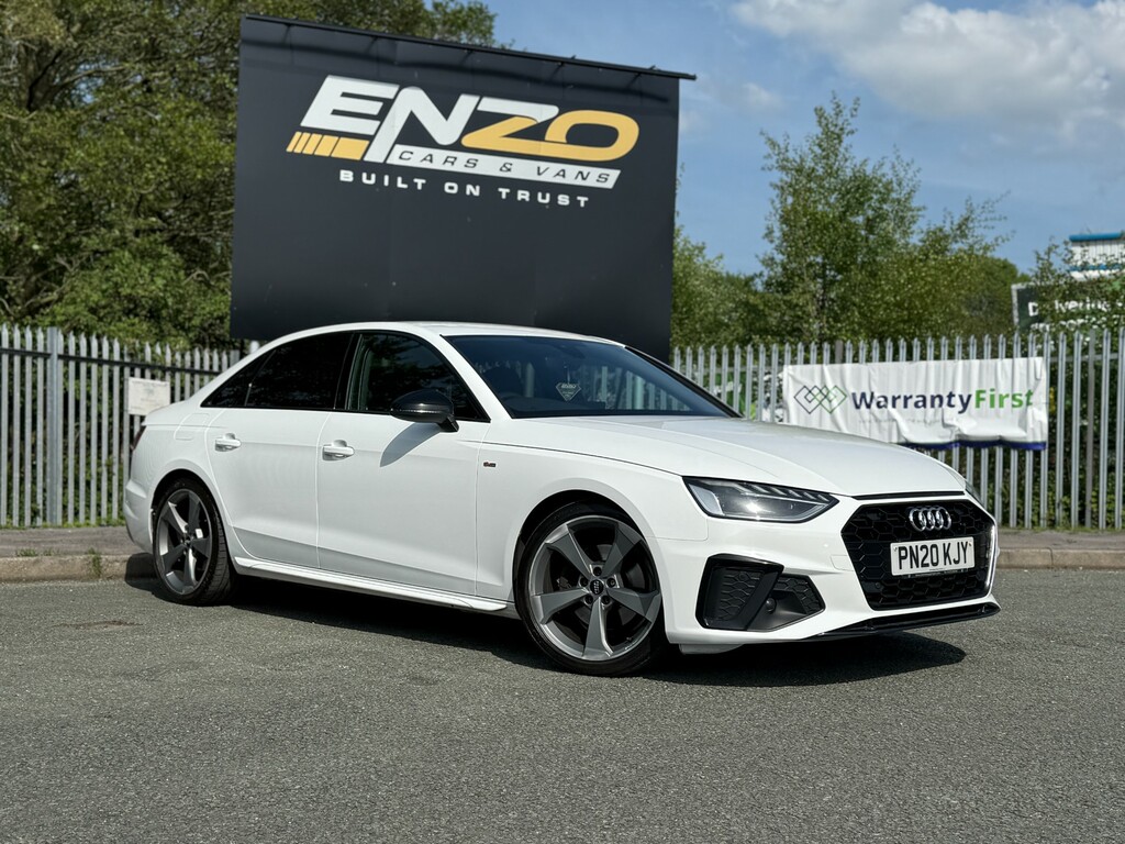 Audi A4 2.0 Tfsi 35 Black Edition Saloon S Tron PN20KJY White #2