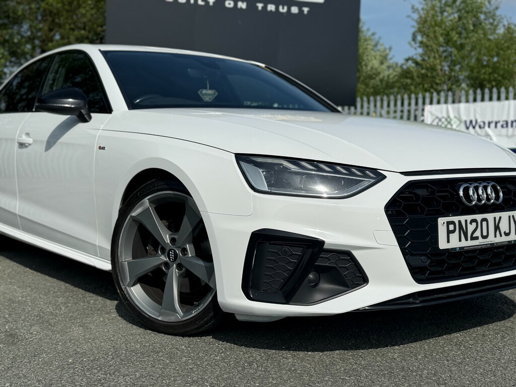 Audi A4 2.0 Tfsi 35 Black Edition Saloon S Tron PN20KJY White #3