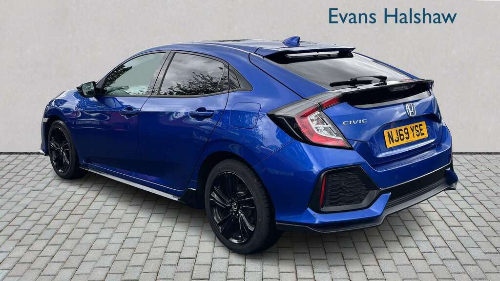 Honda Civic 1.0 Vtec Turbo 126 Sport Line 2019 NJ69YSE Blue #2