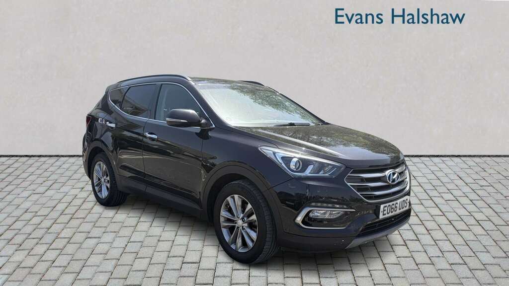 Hyundai Santa Fe 2.2 Crdi Blue Drive Premium 7 Seats 201 EO66UDS Black #2
