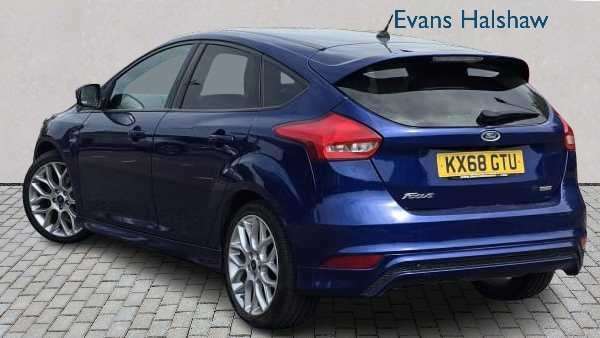 Ford Focus 1.0 Ecoboost 140 St-line Navigation 2018 KX68GTU Blue #2