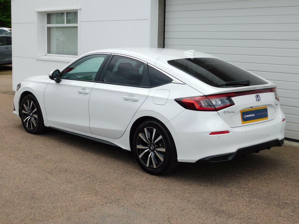 Honda Civic 2.0 H I-mmd Elegance Hatchback Hybrid E White #5