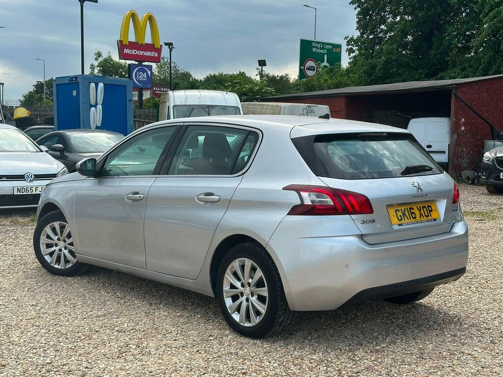 Peugeot 308 Hatchback 1.6 Bluehdi Allure Euro 6 Ss 201 GK16XOP Silver #4