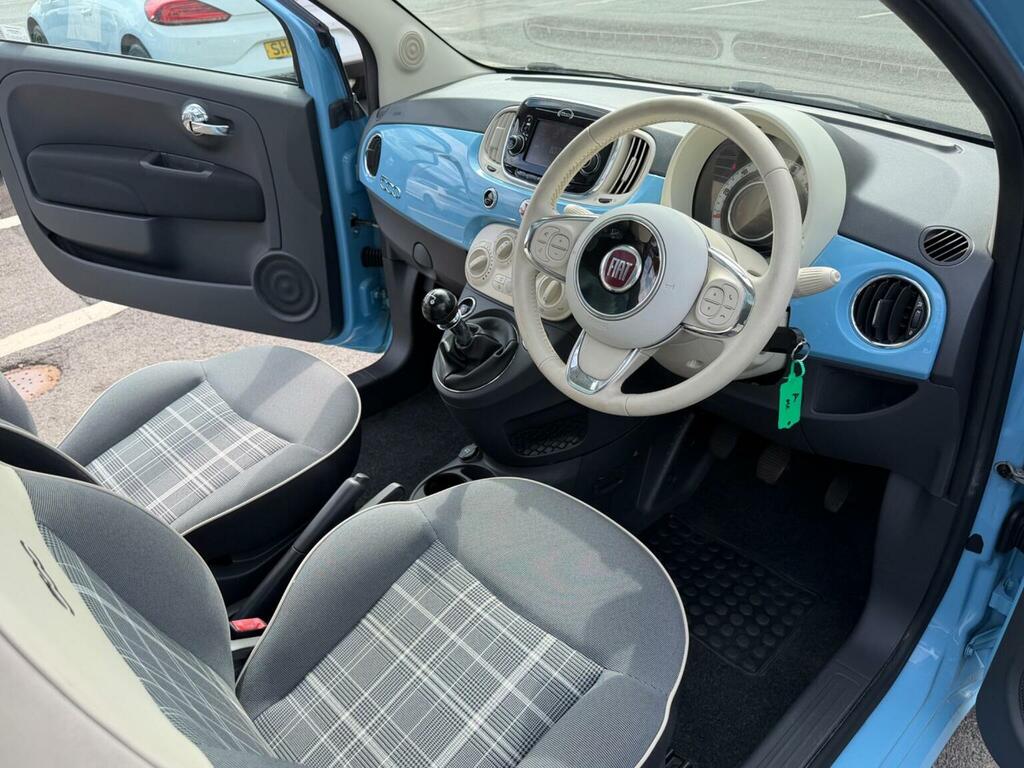 Fiat 500 Hatchback 1.2 Lounge Euro 6 Ss 201666 YF66VML Blue #3