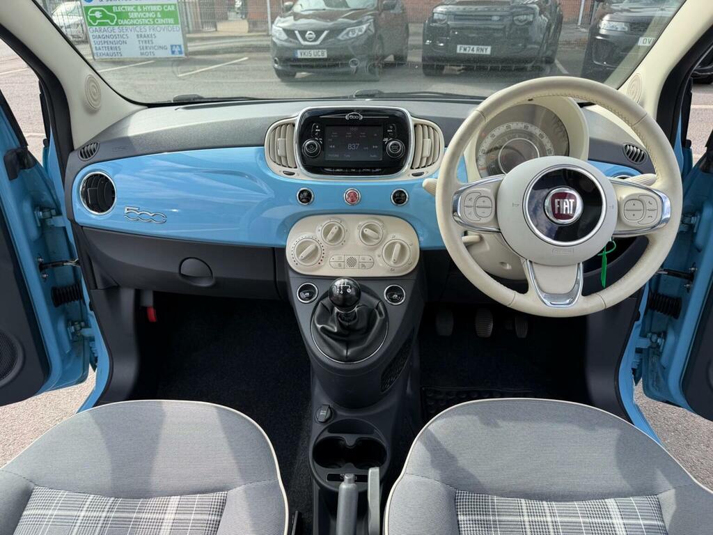 Fiat 500 Hatchback 1.2 Lounge Euro 6 Ss 201666 YF66VML Blue #2