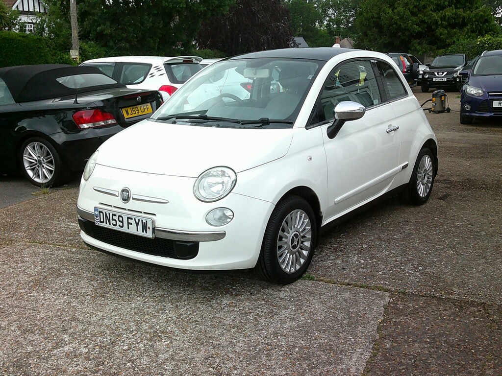 Fiat 500 Hatchback 1.2 500 1.2 Lounge Start Stop 2009 DN59FYW White #5