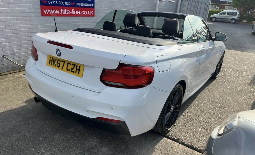 BMW 2 Series 2.0 218D M Sport Convertible 2017 D3BPX White #5