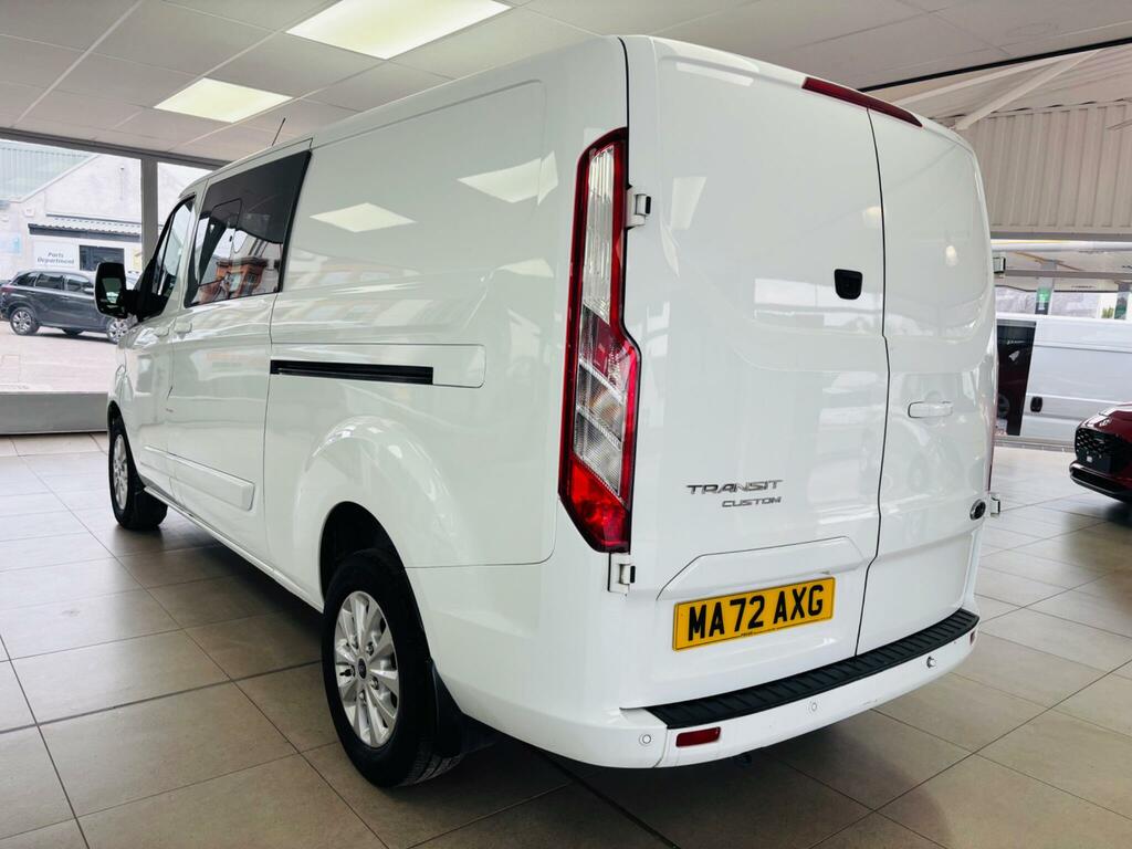 Ford Transit Custom 2.0 300 Ecoblue Limited Crew Van L2 H1 Euro 6 Ss MA72AXG White #3