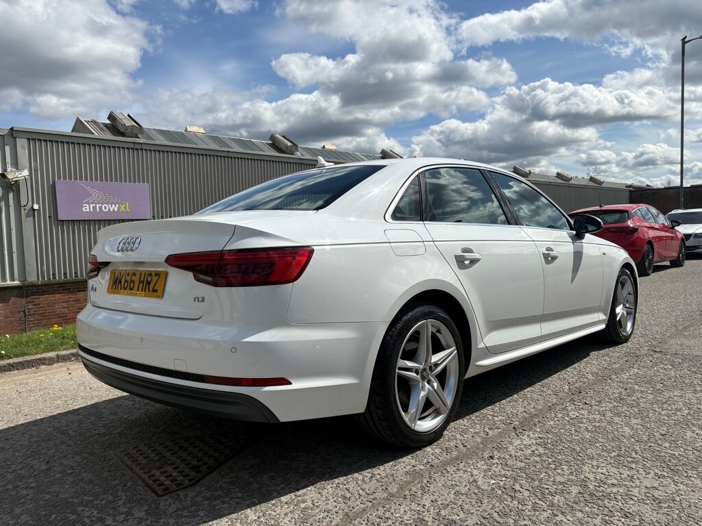 Audi A4 2.0 Tdi Ultra Sport Saloon Euro MK66HRZ White #3