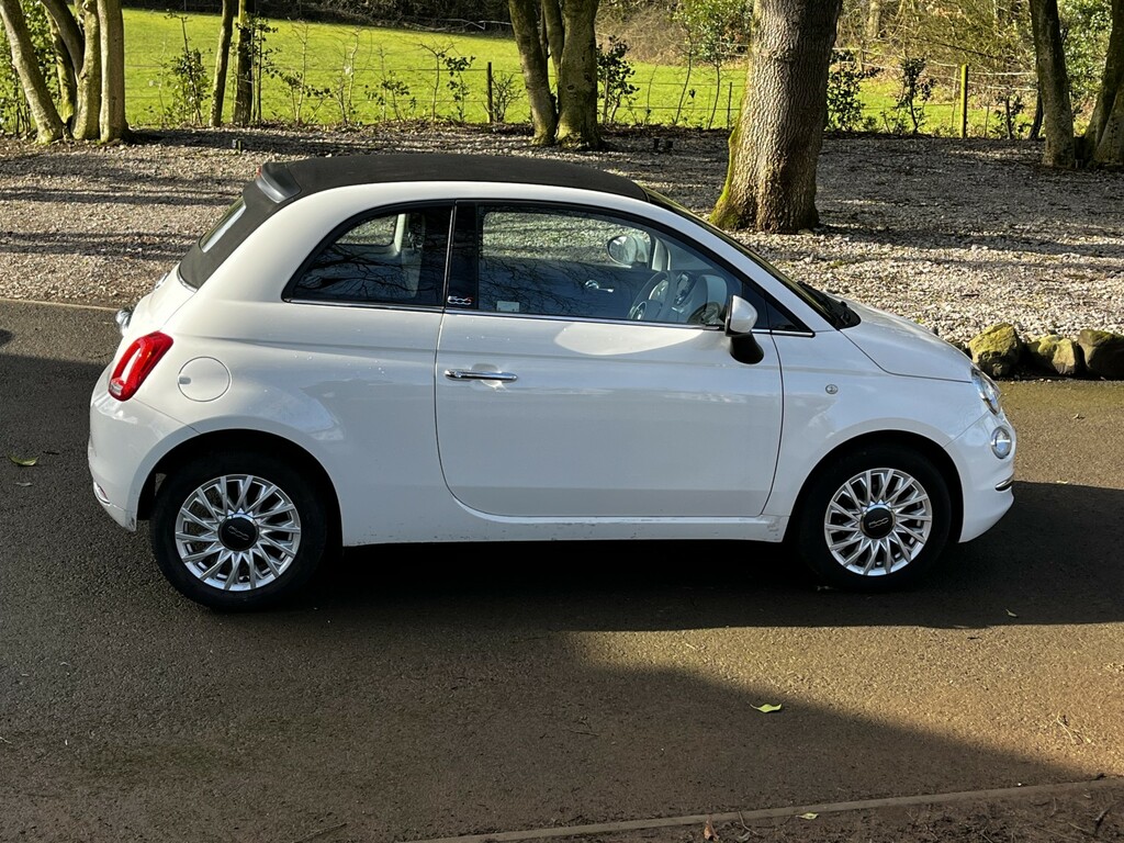 Fiat 500C Convertible 1.2 1.2 69Hp Lounge Convertible,half L White #6
