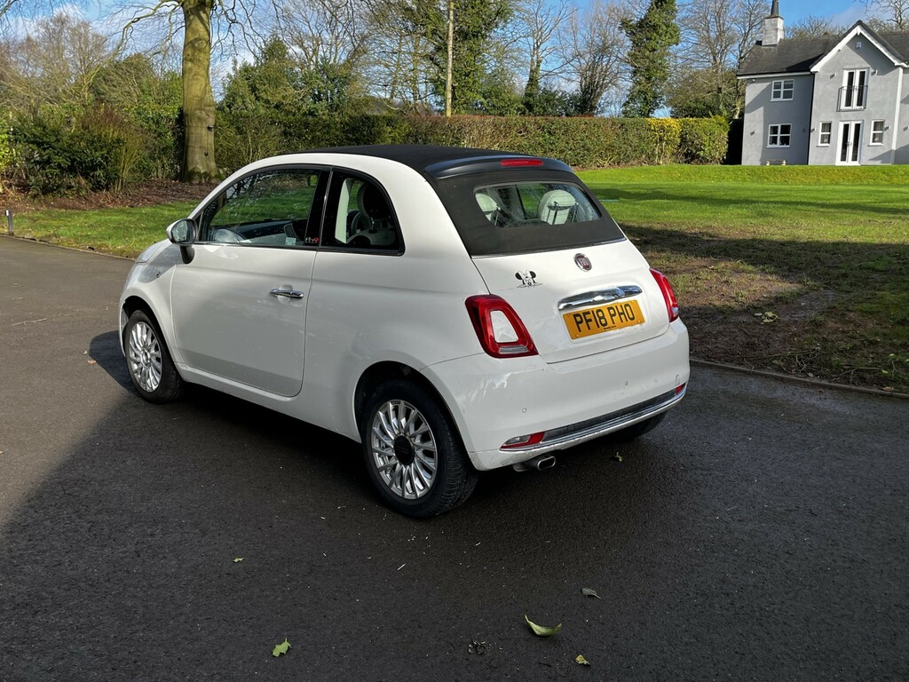 Fiat 500C Convertible 1.2 1.2 69Hp Lounge Convertible,half L White #3
