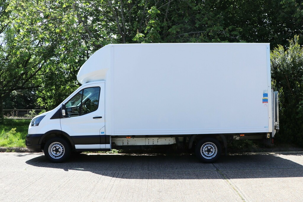 Ford Transit Custom 2.0 350 Ecoblue Leader Luton Taillift Fwd L3 Euro WV23ZZJ White #2