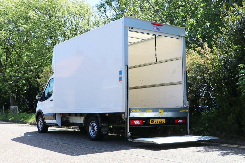 Ford Transit Custom 2.0 350 Ecoblue Leader Luton Taillift Fwd L3 Euro WV23ZZJ White #4