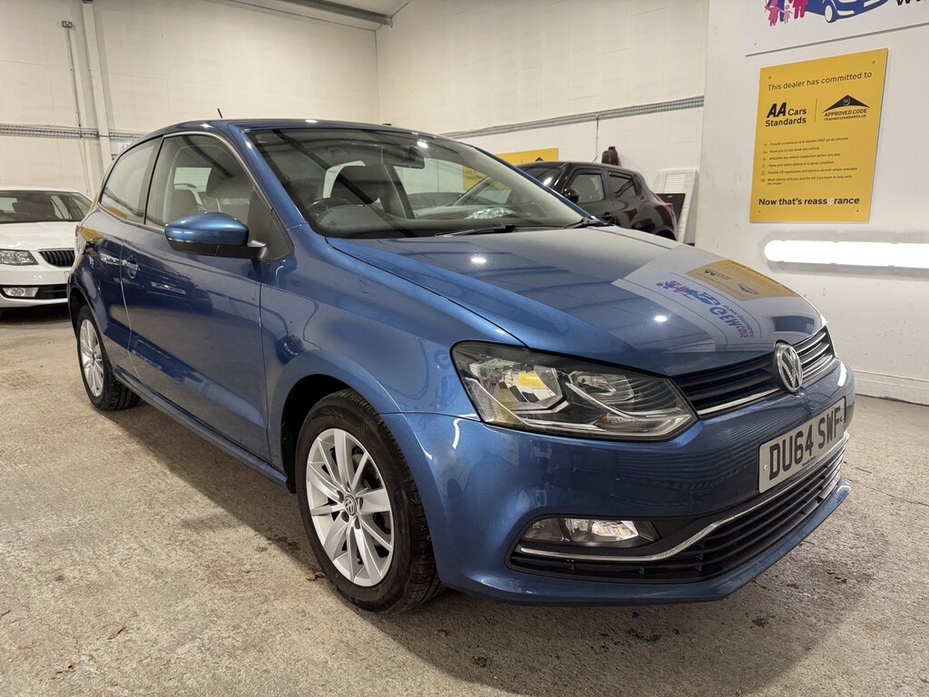Volkswagen Polo Hatchback 1.0 Bluemotion Tech Se 201464 DU64SWF Blue #3