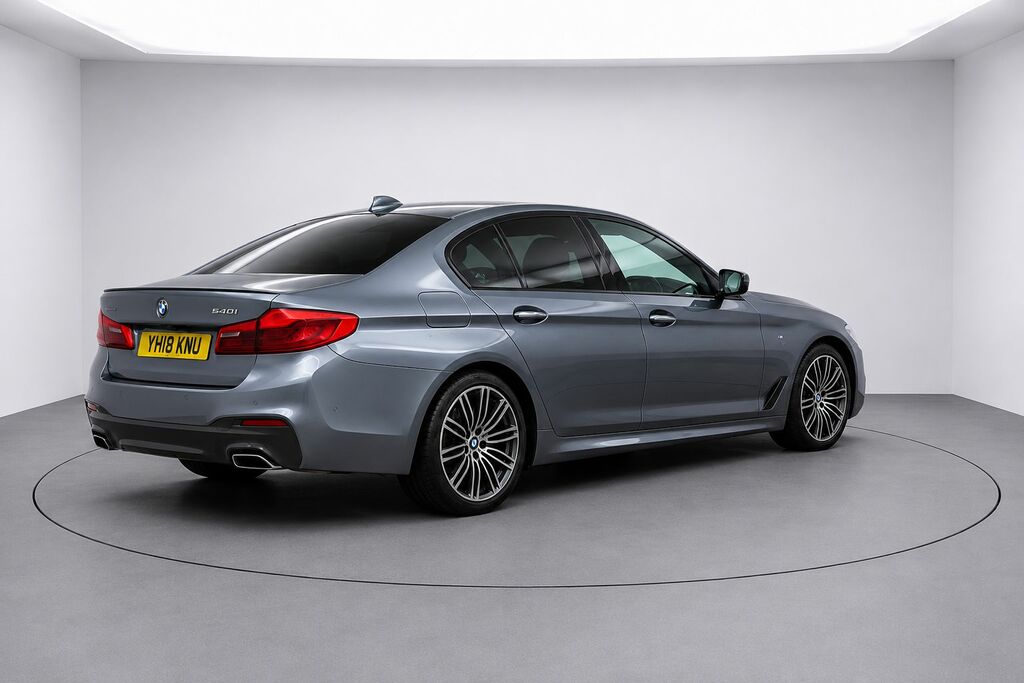 BMW 5 Series 540I M Sport Saloon YH18KNU Blue #2