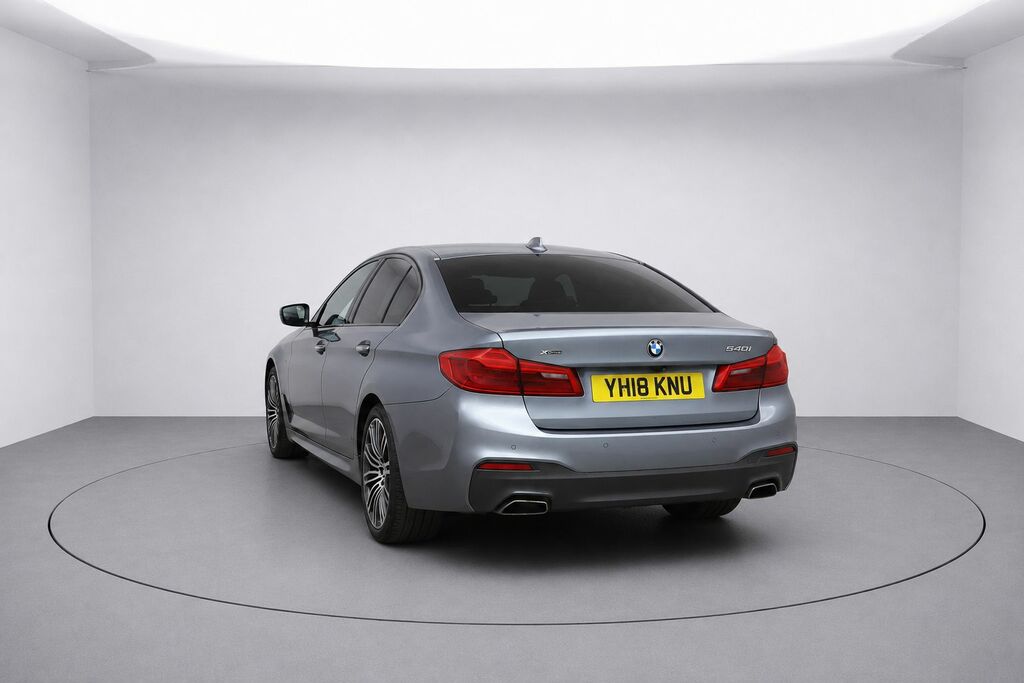 BMW 5 Series 540I M Sport Saloon YH18KNU Blue #3