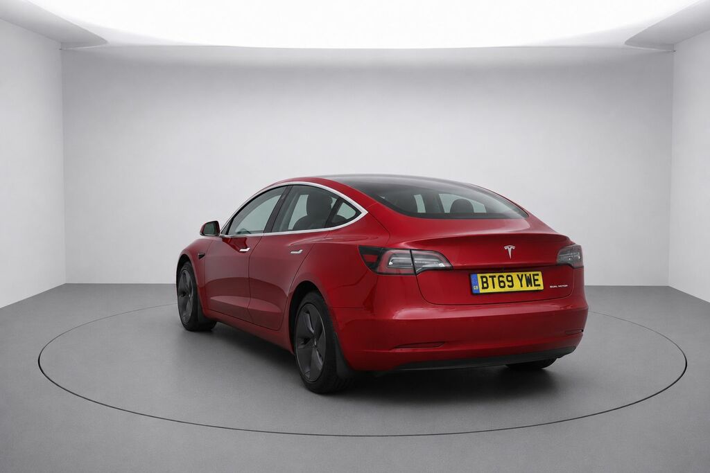 Tesla Model 3 Motor Long Range Saloon BT69YWE Red #3