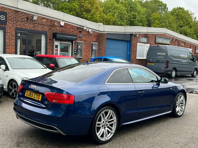 Audi A5 2.0 Tdi S Line SJ65CYO Blue #3