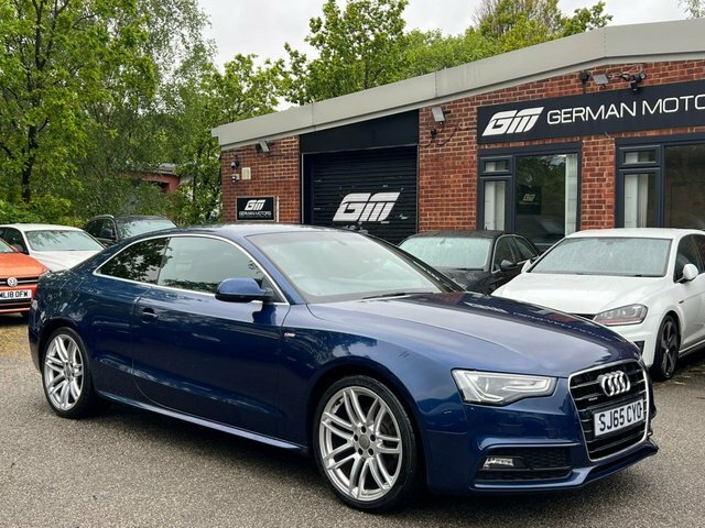 Audi A5 2.0 Tdi S Line SJ65CYO Blue #5