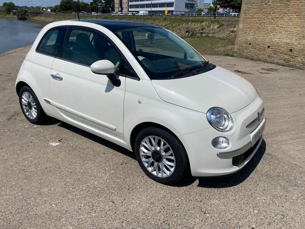 Fiat 500 1.2 Lounge Hatchback Euro 6 Ss VA15XUD White #3