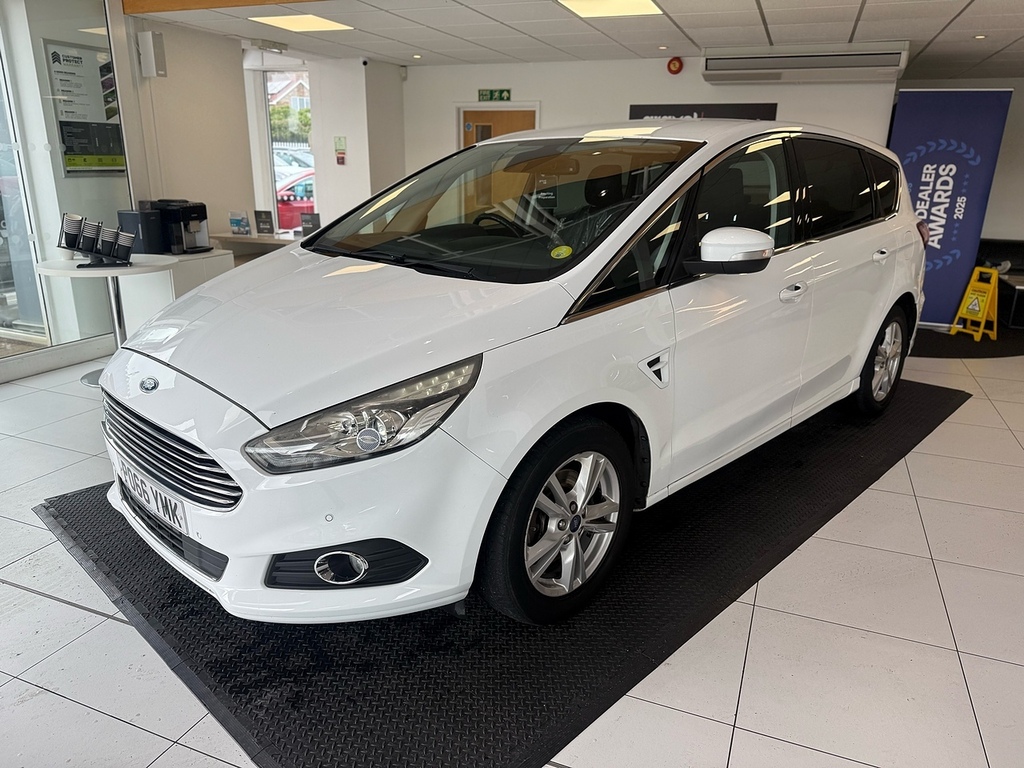 Ford S-Max 2.0 Tdci Titanium Mpv Euro 6 S PO66YMK White #3