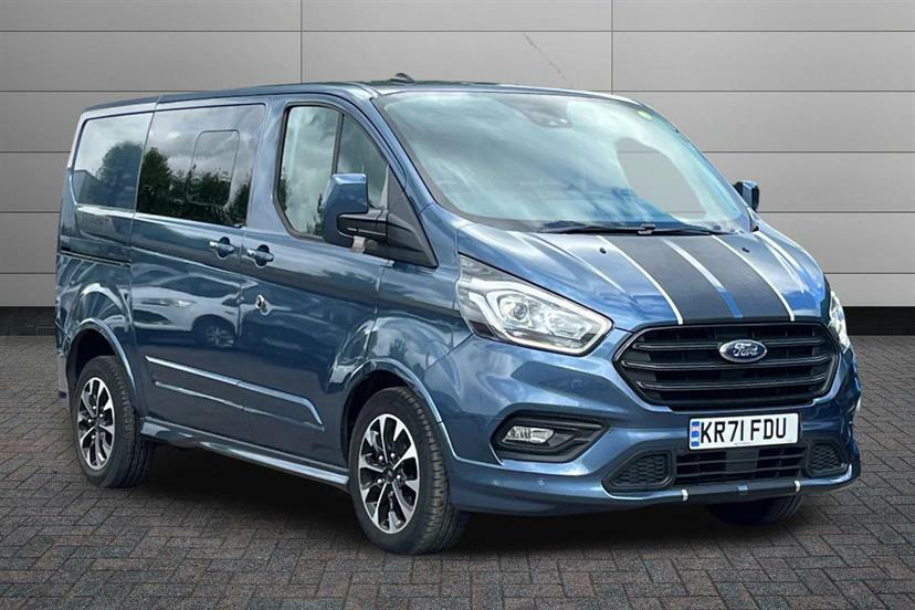 Ford Transit Custom 2.0 Ecoblue 185Ps Low Roof Dcab Sport Van Blue