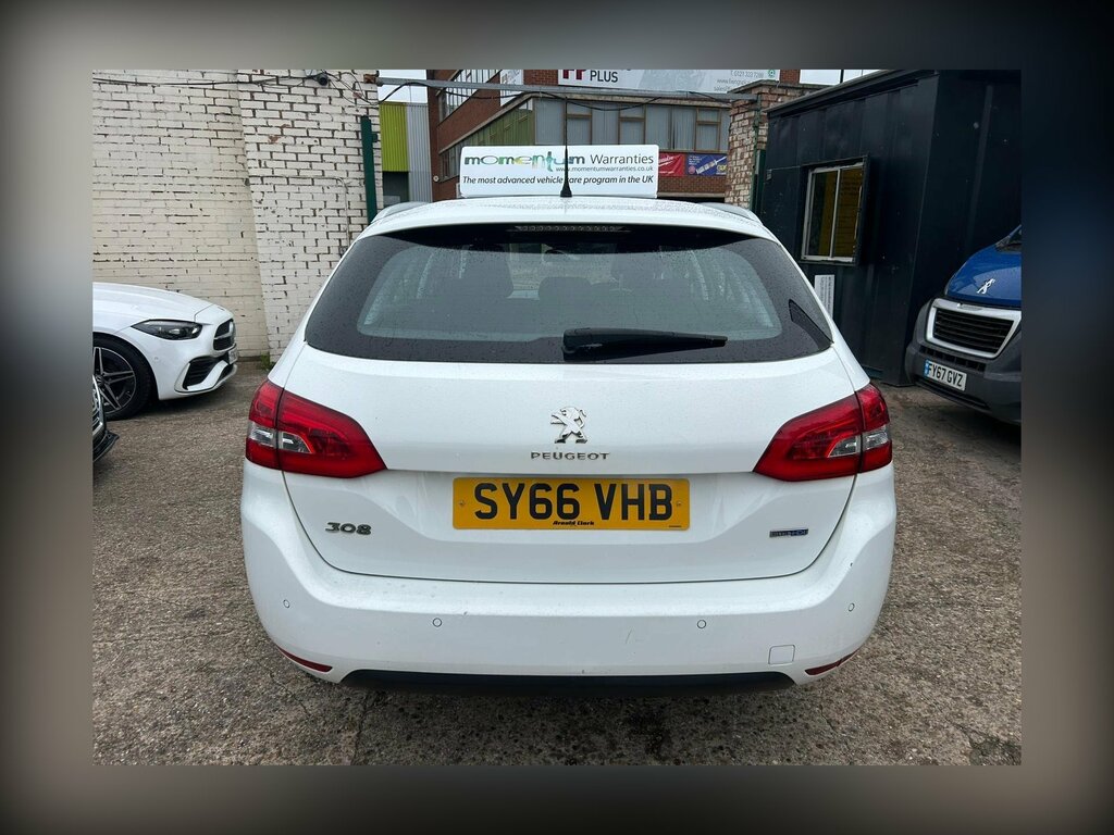 Peugeot 308 SW 1.6 Bluehdi Allure Euro 6 Ss SY66VHB White #6