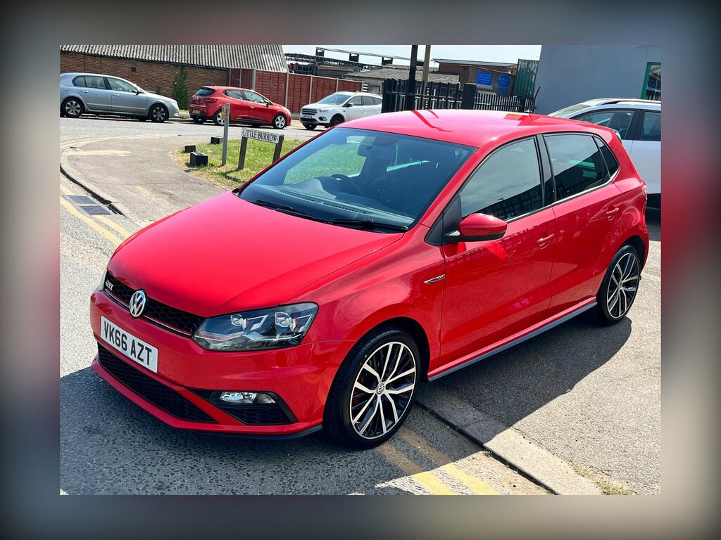 Volkswagen Polo 1.8 Tsi Bluemotion Tech Gti Hatchback M VK66AZT Red #3