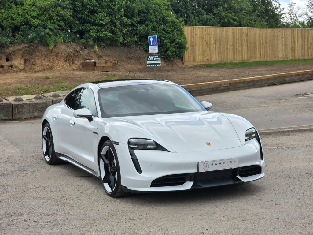 Porsche Taycan Saloon KP72YMU White #2
