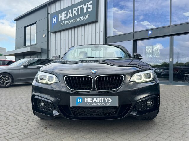 BMW 2 Series 218D M Sport Convertible AD19JJL Black #2
