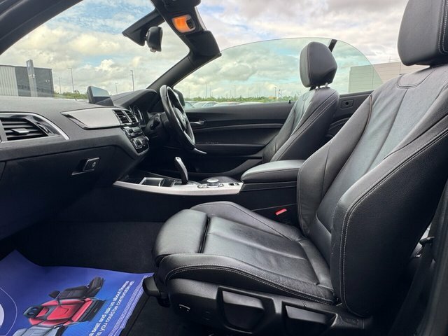 BMW 2 Series 218D M Sport Convertible AD19JJL Black #4