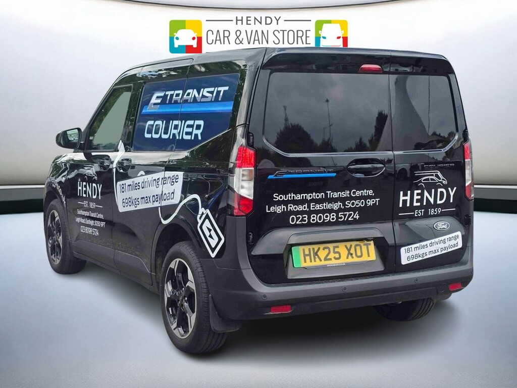 Ford Transit Courier 100Kw 43Kwh Limited Van HK25XOT Black #4